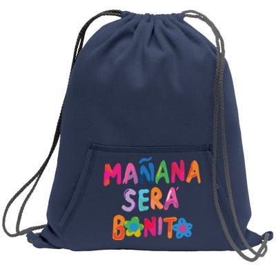 Manana Sera Bonito Colorful Festive Sweatshirt Cinch Pack Bag