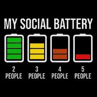My Social Battery Funny Introverted Low Energy Antisocial Flat Bill Trucker Hat
