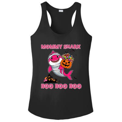 Mommy Shark Boo Boo Boo Funny Family Shark Halloween Ladies PosiCharge Competitor Racerback Tank