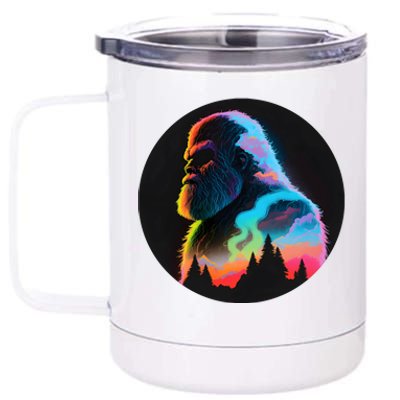 Mystical Sasquatch Bigfoot Colorful 12 oz Stainless Steel Tumbler Cup