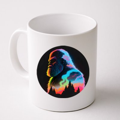 Mystical Sasquatch Bigfoot Colorful Coffee Mug