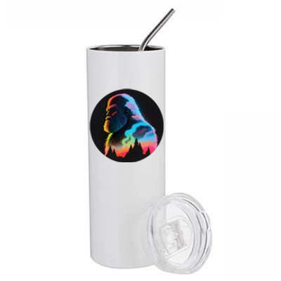 Mystical Sasquatch Bigfoot Colorful Stainless Steel Tumbler