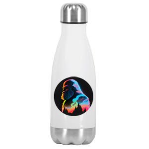 Mystical Sasquatch Bigfoot Colorful Stainless Steel Insulated Water Bottle