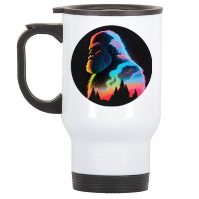 Mystical Sasquatch Bigfoot Colorful Stainless Steel Travel Mug