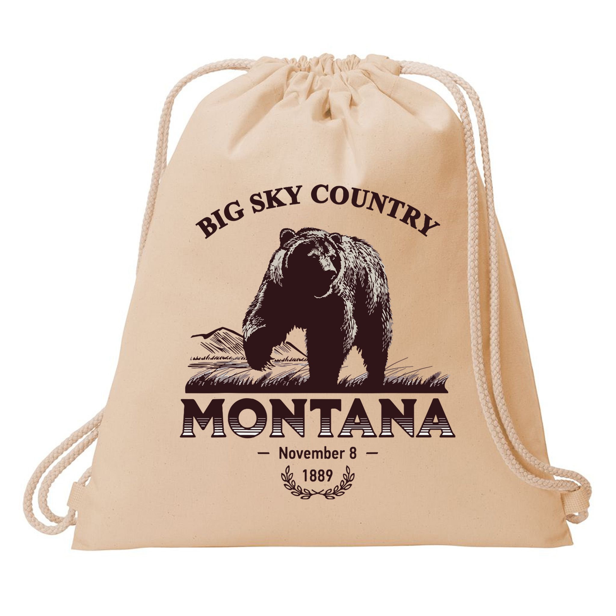 Montana State Big Sky Country Country Drawstring Bag