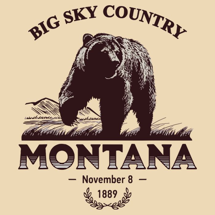 Montana State Big Sky Country Country Drawstring Bag