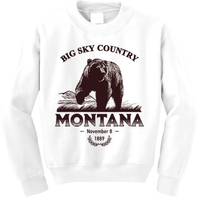 Montana State Big Sky Country Country Kids Sweatshirt