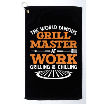 Meat Smoking Bbq Lovers Meat Bbq Grill Masters Dad Bbq Cute Gift Platinum Collection Golf Towel