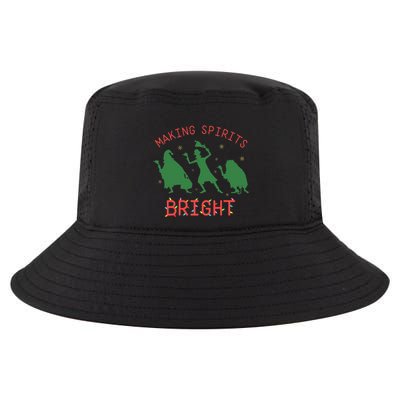 Making Spirits Bright Hitchhiking Ghosts Funny Christmas Cool Comfort Performance Bucket Hat