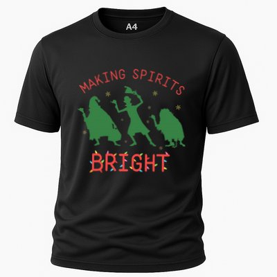 Making Spirits Bright Hitchhiking Ghosts Funny Christmas Performance Shirt