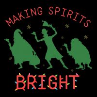 Making Spirits Bright Hitchhiking Ghosts Funny Christmas 16 in Basic Backpack