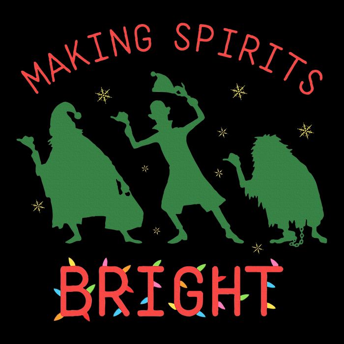 Making Spirits Bright Hitchhiking Ghosts Funny Christmas 16 in Basic Backpack