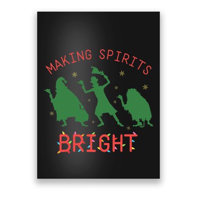 Making Spirits Bright Hitchhiking Ghosts Funny Christmas Poster