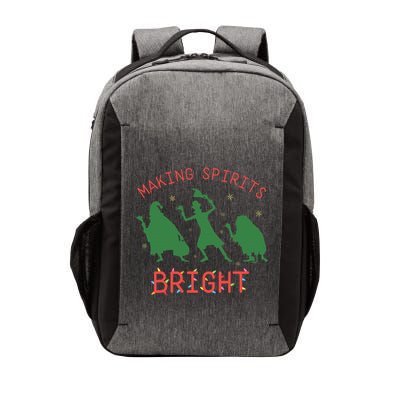 Making Spirits Bright Hitchhiking Ghosts Funny Christmas Vector Backpack
