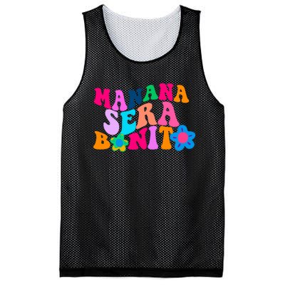 Manana Sera Bonito Words On Back Aesthetic Trendy Mesh Reversible Basketball Jersey Tank