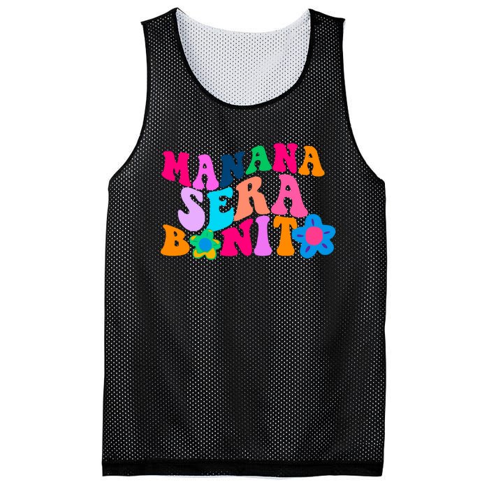 Manana Sera Bonito Words On Back Aesthetic Trendy Mesh Reversible Basketball Jersey Tank