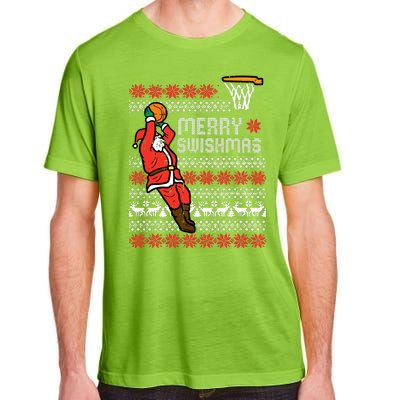 Merry Swishmas Basketball Ugly Christmas Xmas Adult ChromaSoft Performance T-Shirt