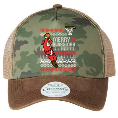 Merry Swishmas Basketball Ugly Christmas Xmas Legacy Tie Dye Trucker Hat