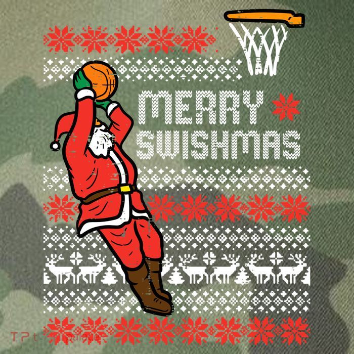 Merry Swishmas Basketball Ugly Christmas Xmas Legacy Tie Dye Trucker Hat