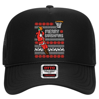 Merry Swishmas Basketball Ugly Christmas Xmas Trucker Hat