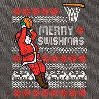 Merry Swishmas Basketball Ugly Christmas Xmas Cotton Canvas Backpack