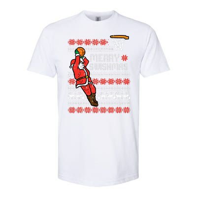 Merry Swishmas Basketball Ugly Christmas Xmas Softstyle® CVC T-Shirt