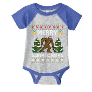 Merry Squatchmas Bigfoot Gift Ugly Santa Bigfoot Christmas Gift Infant Baby Jersey Bodysuit