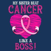 My Sister Beat Breast Cancer Pink Ribbon Survivor Awareness Visor