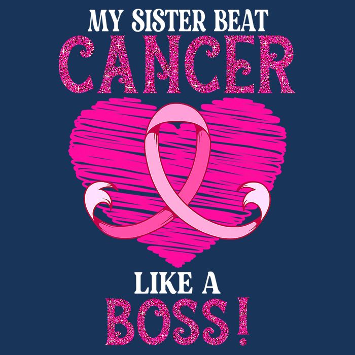 My Sister Beat Breast Cancer Pink Ribbon Survivor Awareness Visor