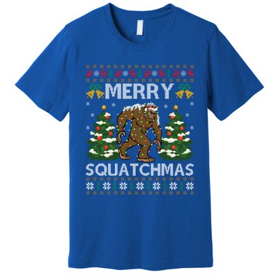 Merry Squatchmas Bigfoot Gift Ugly Santa Bigfoot Christmas Gift Premium T-Shirt