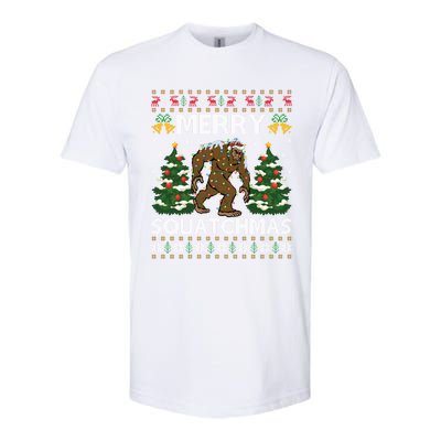 Merry Squatchmas Bigfoot Gift Ugly Santa Bigfoot Christmas Gift Softstyle CVC T-Shirt