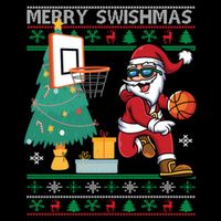 Merry Swishmas Basketball Ugly Christmas Sweater Gift Wool Snapback Cap