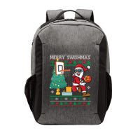 Merry Swishmas Basketball Ugly Christmas Sweater Gift Vector Backpack