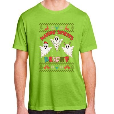 Making Spirits Bright Spooky Ugly Christmas Sweater Meaningful Gift Adult ChromaSoft Performance T-Shirt