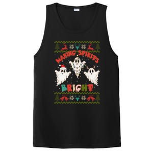 Making Spirits Bright Spooky Ugly Christmas Sweater Meaningful Gift PosiCharge Competitor Tank