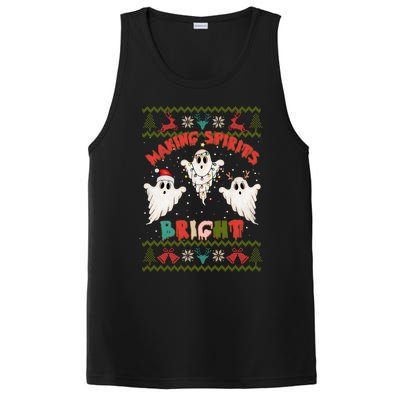 Making Spirits Bright Spooky Ugly Christmas Sweater Meaningful Gift PosiCharge Competitor Tank