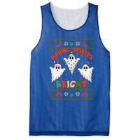 Making Spirits Bright Spooky Ugly Christmas Sweater Meaningful Gift Mesh Reversible Basketball Jersey Tank