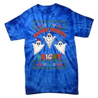 Making Spirits Bright Spooky Ugly Christmas Sweater Meaningful Gift Tie-Dye T-Shirt