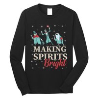 Making Spirits Bright Christmas Haunted Ghosts Long Sleeve Shirt