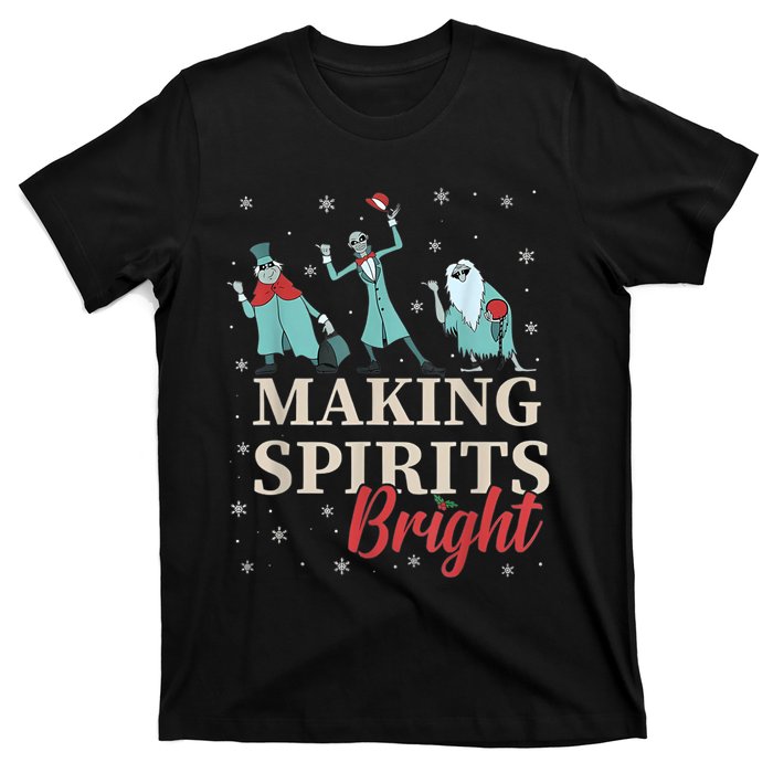 Making Spirits Bright Christmas Haunted Ghosts T-Shirt