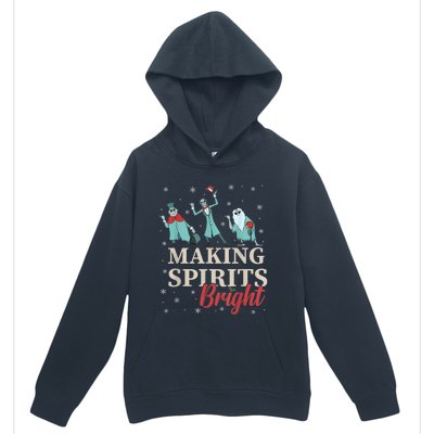 Making Spirits Bright Christmas Haunted Ghosts Urban Pullover Hoodie