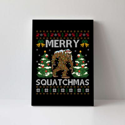 Merry Squatchmas Bigfoot Gift Ugly Santa Bigfoot Christmas Canvas