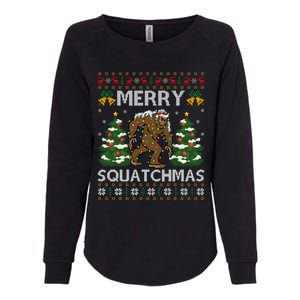 Merry Squatchmas Bigfoot Gift Ugly Santa Bigfoot Christmas Womens California Wash Sweatshirt