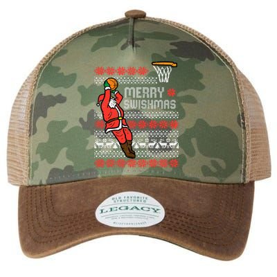 Merry Swishmas Basketball Ugly Christmas Xmas Legacy Tie Dye Trucker Hat