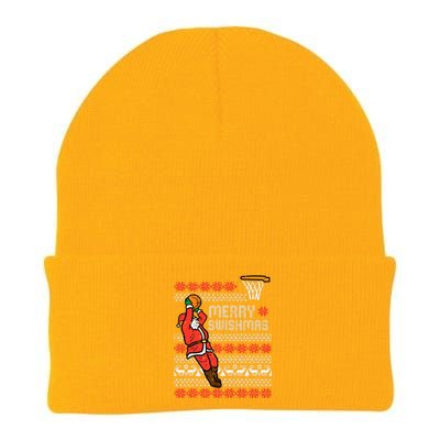 Merry Swishmas Basketball Ugly Christmas Xmas Knit Cap Winter Beanie