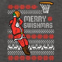 Merry Swishmas Basketball Ugly Christmas Xmas Vector Backpack