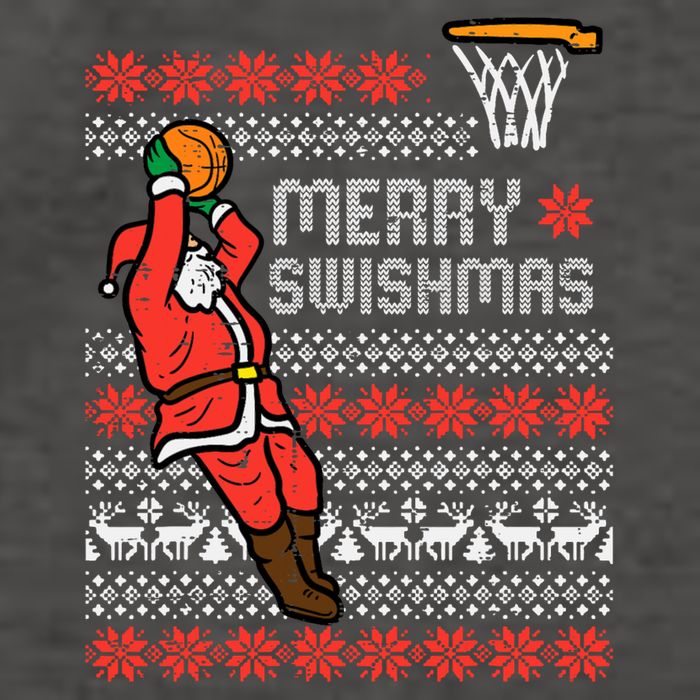 Merry Swishmas Basketball Ugly Christmas Xmas Vector Backpack