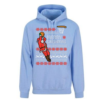 Merry Swishmas Basketball Ugly Christmas Xmas Unisex Surf Hoodie