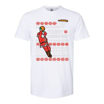 Merry Swishmas Basketball Ugly Christmas Xmas Softstyle® CVC T-Shirt