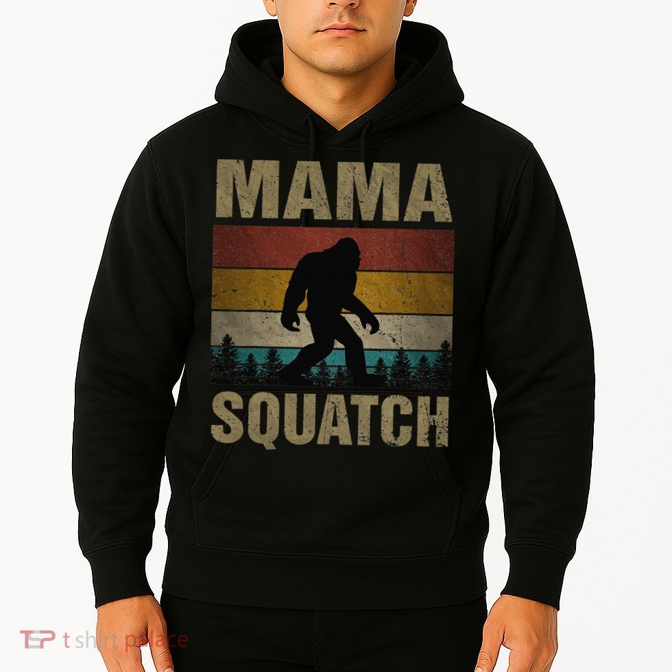 Mama Squatch Bigfoot Mama Sasquatch Yeti Family Matching Hoodie